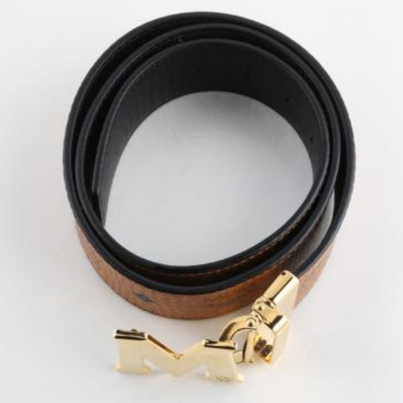 MCM Brown Antique M Visetos Reversible Belt main image 4